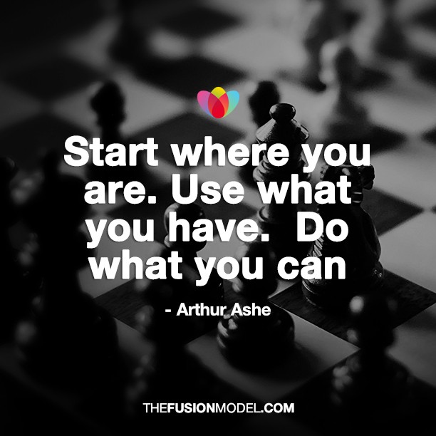 Start where you are. Use what you have. Do what you can - Arthur Ashe